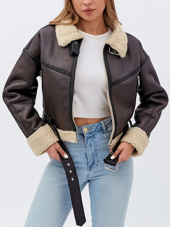 Cassidy | Cozy-Lined Moto Jacket