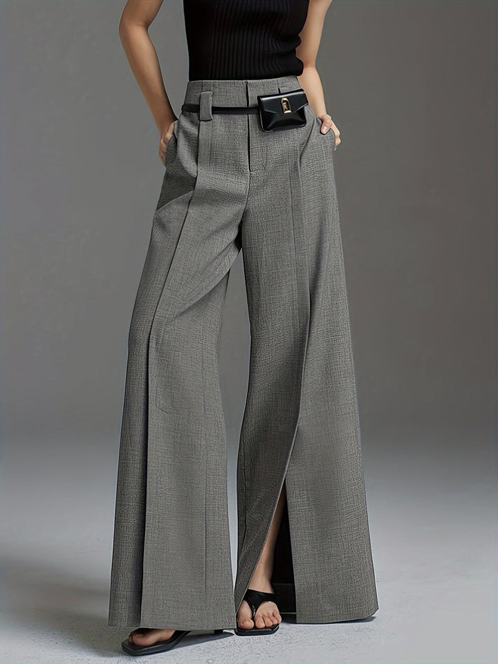 Lorraine | Wide-Leg Slit Trousers