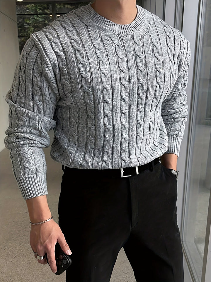 Jonas | Cable Knit Crew Neck Jumper