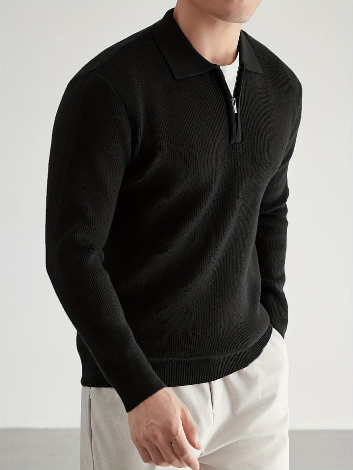 Donovan | Refined Quarter-Zip Polo Jumper