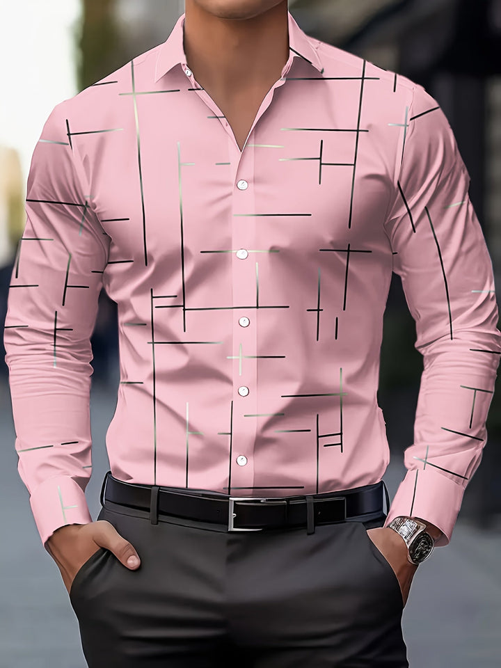 Malcolm | Refined Line-Print Shirt