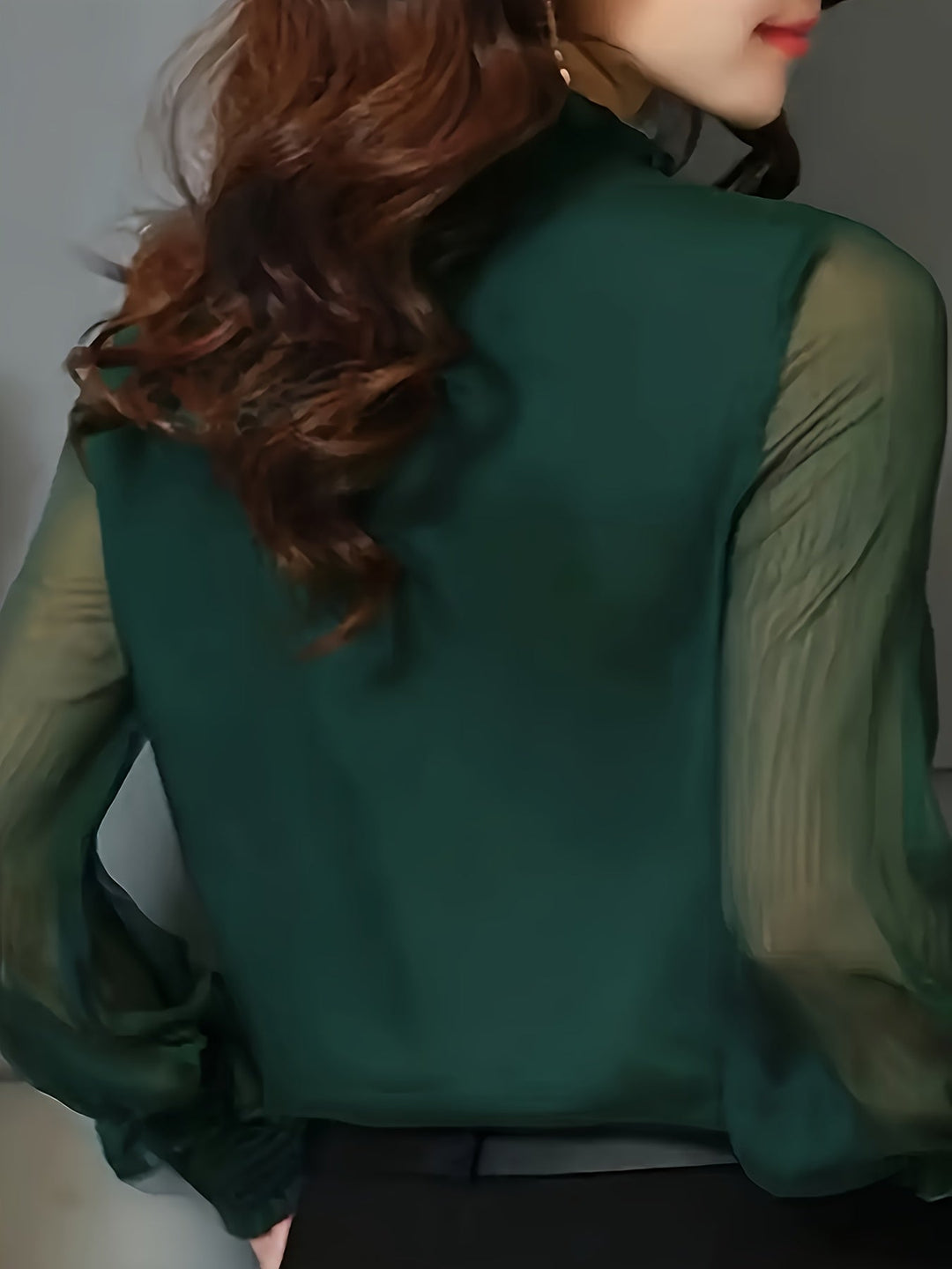 Ophelia | Stand-Collar Long-Sleeve Blouse