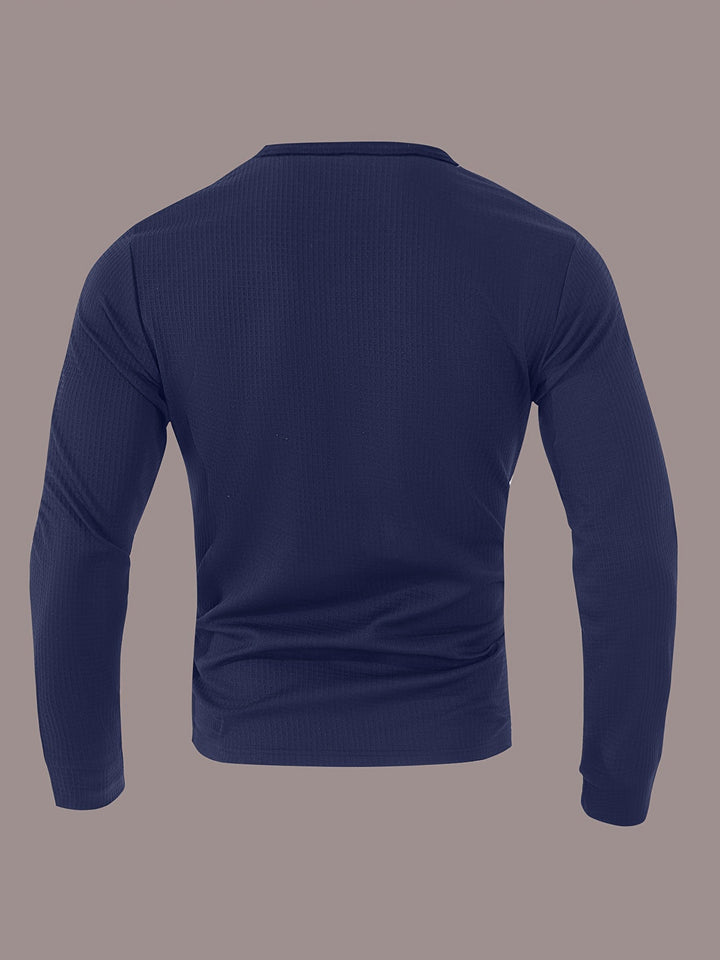 Curtis | Textured Long-Sleeve Henley