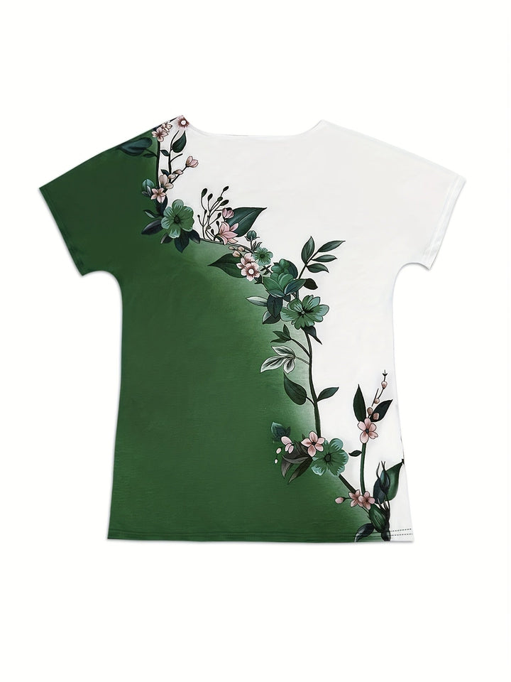 Lucille | Floral Round-Neck Top