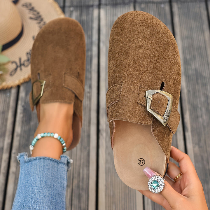 Winona | Buckle-Detail Slip-On Mules