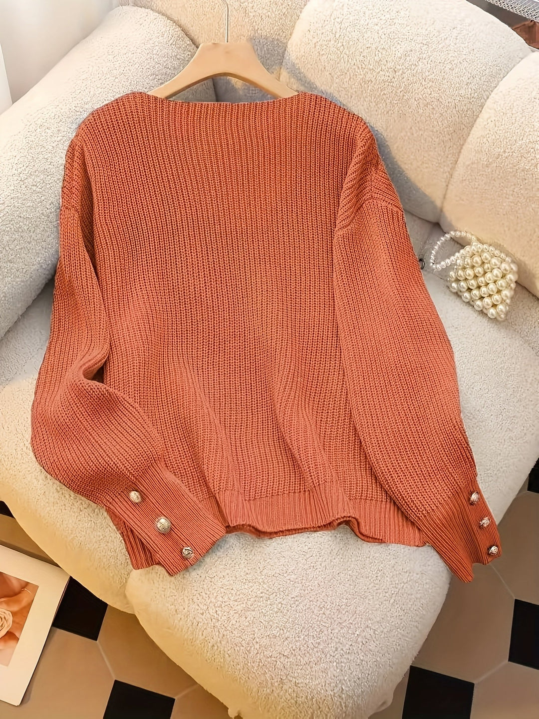Verity | Ribbed V-Neck Jumper