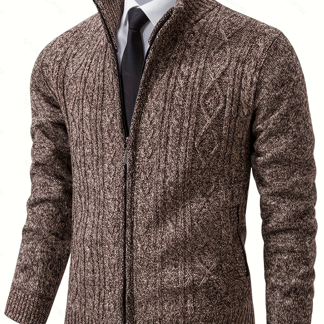 Walter | Textured Full-Zip Cardigan