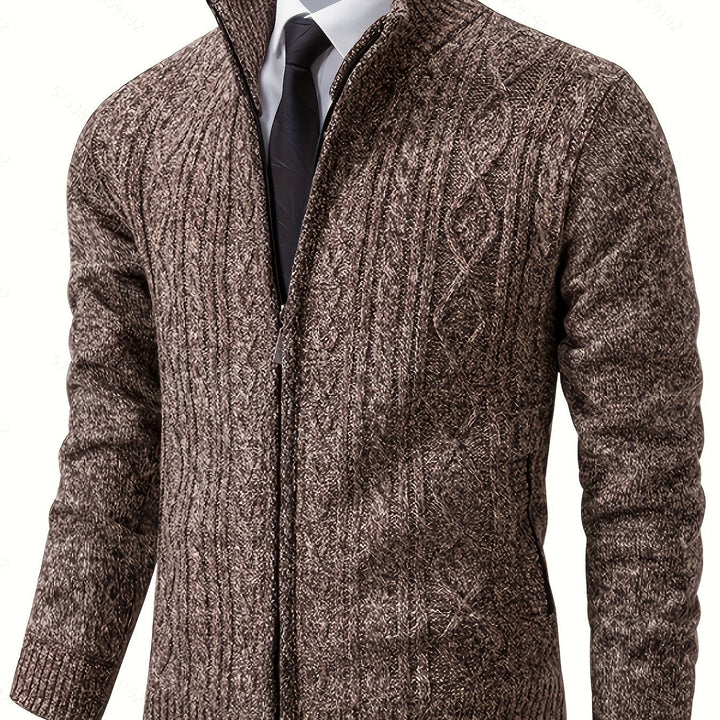Walter | Textured Full-Zip Cardigan