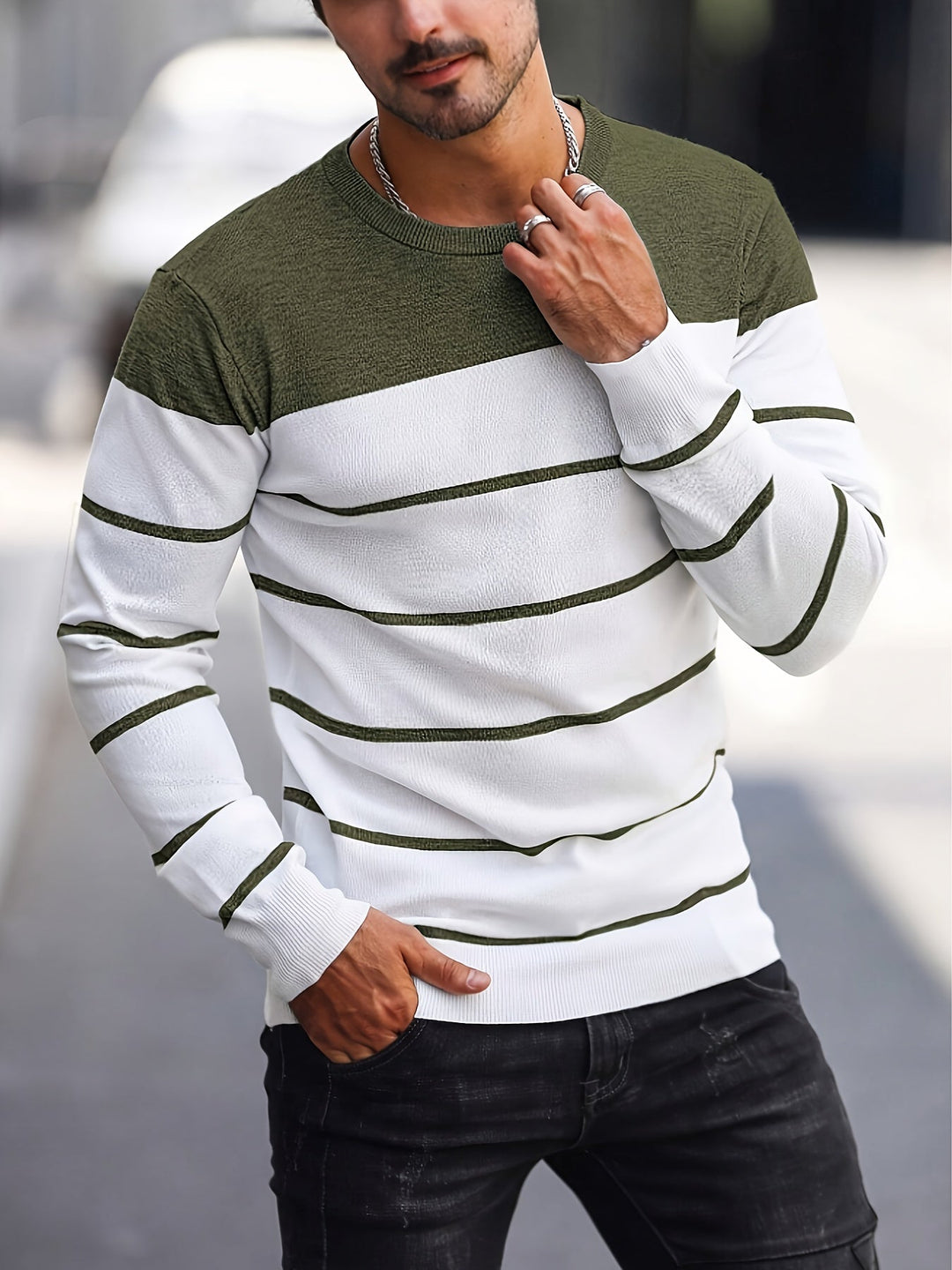 Henry | Striped Crew Neck Jumper