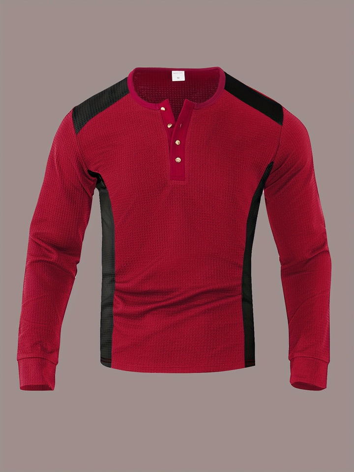 Curtis | Textured Long-Sleeve Henley