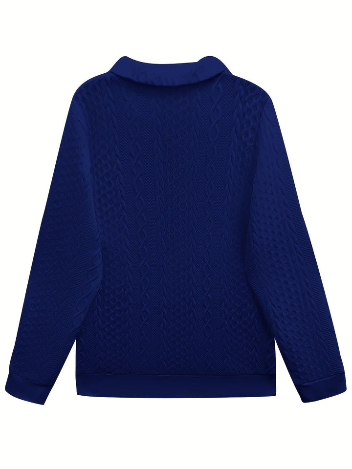 Georgia | Textured Half-Zip Sweatshirt