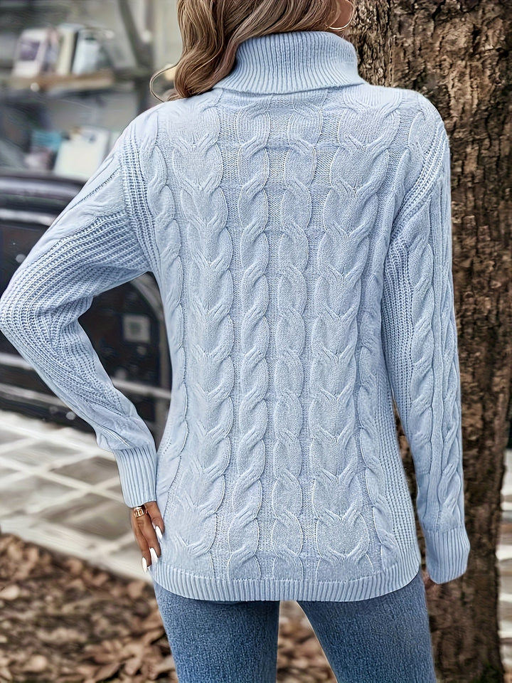 Celeste | Cozy Cable-Knit Turtleneck Jumper