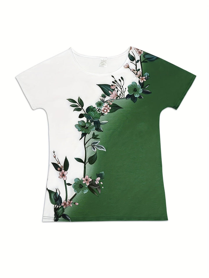 Lucille | Floral Round-Neck Top
