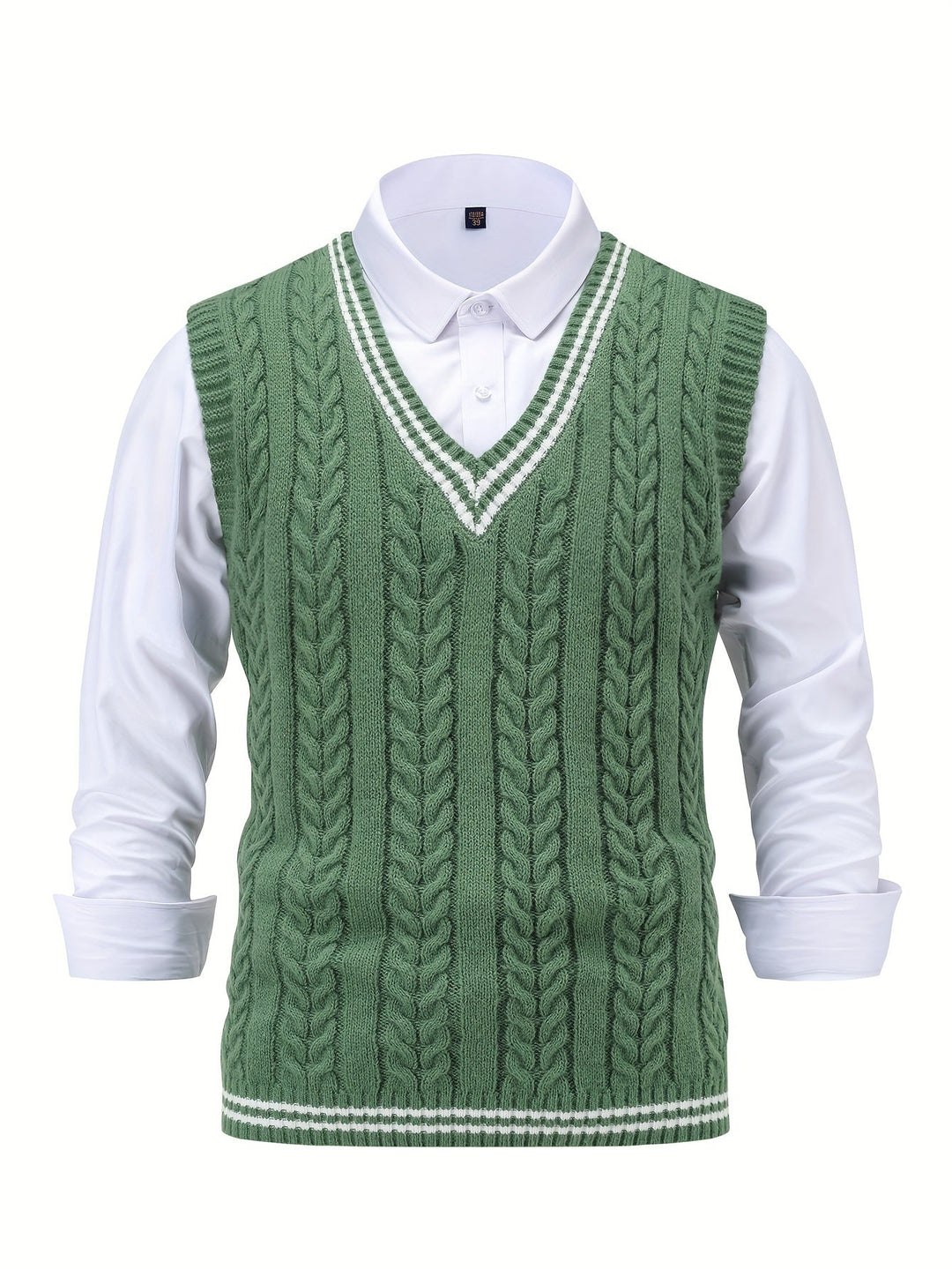 Gideon | Cable-Knit V-Neck Jumper Vest