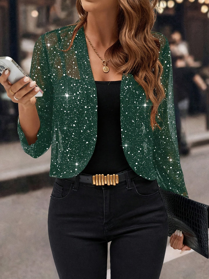 Elaine | Shimmer Cropped Jacket