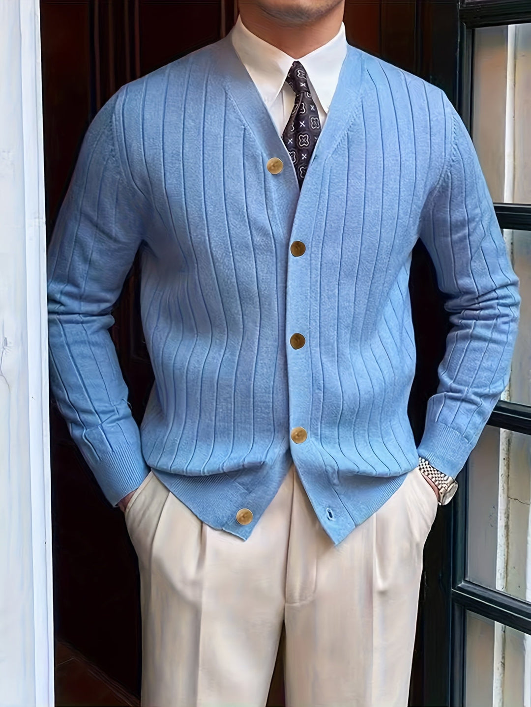 Arthur | Ribbed Button-Up Cardigan
