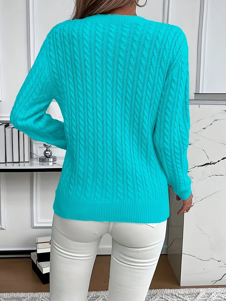 Faye | Cable-Knit Round Neck Jumper