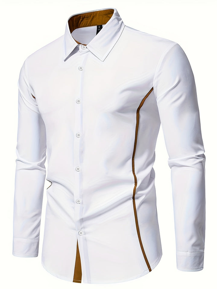 Graham | Contrast-Trim Slim Shirt