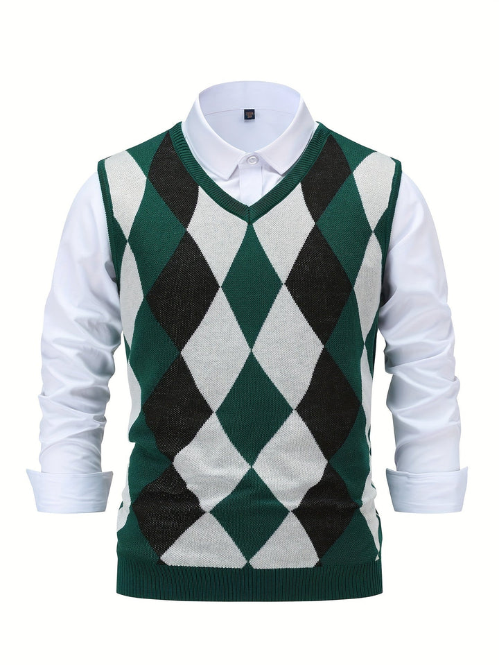 Chandler | Classic Argyle Jumper Vest