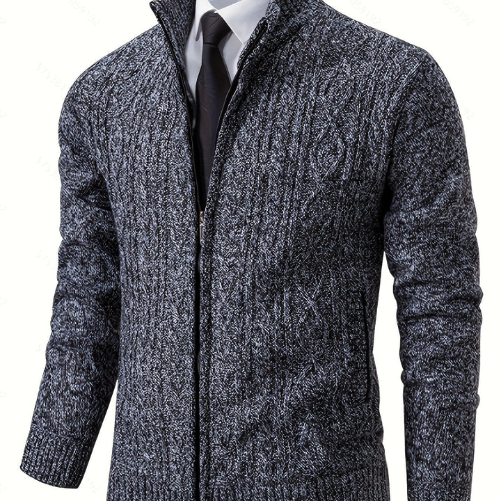 Walter | Textured Full-Zip Cardigan