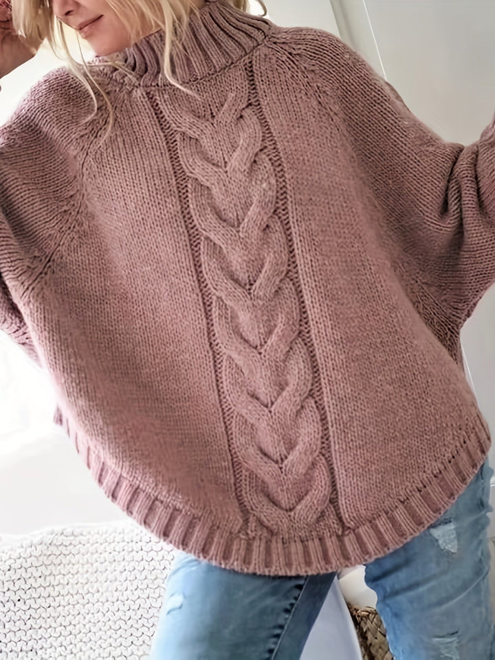 Gwendolyn | Cable-Knit High-Neck Jumper