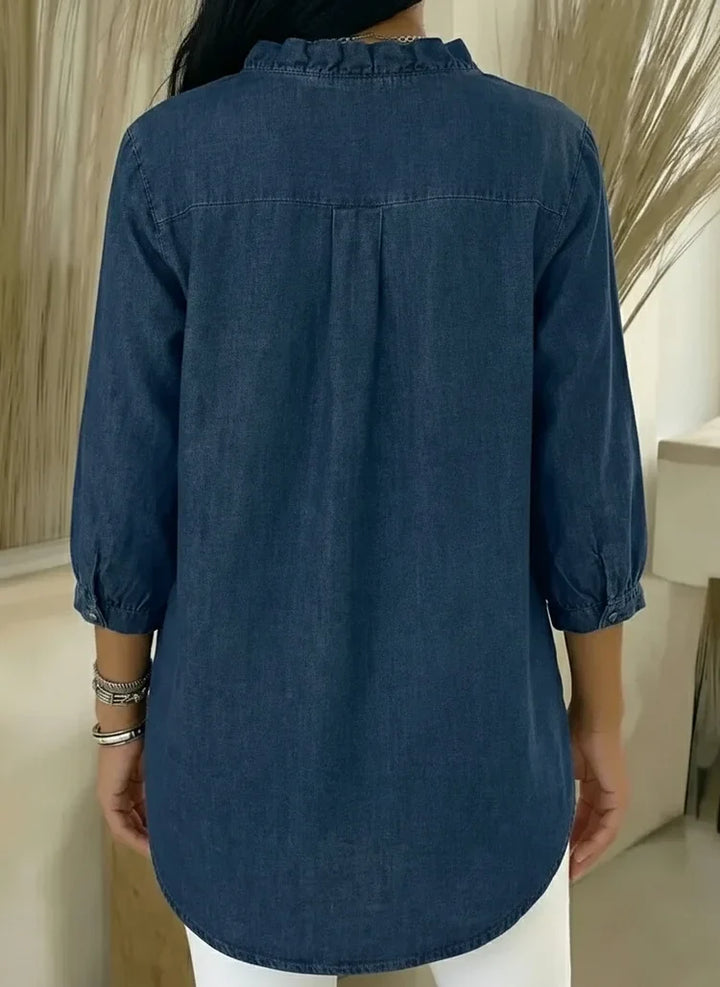 Paula | Stylish Ruffle Mid Sleeve Blouse