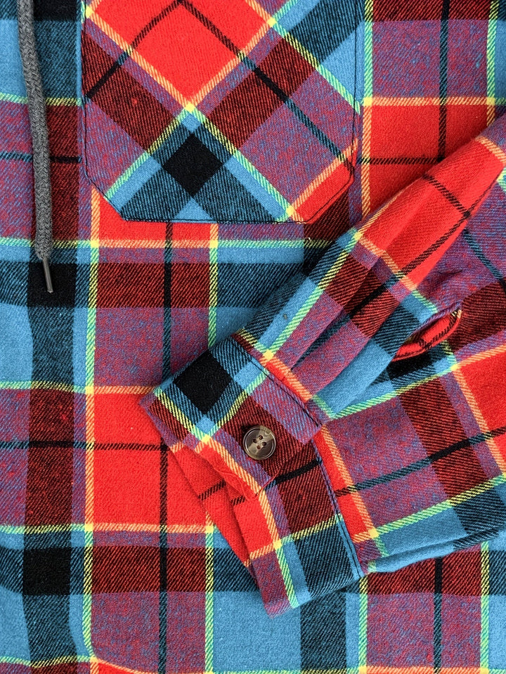 Braxton | Checked Hooded Shirt