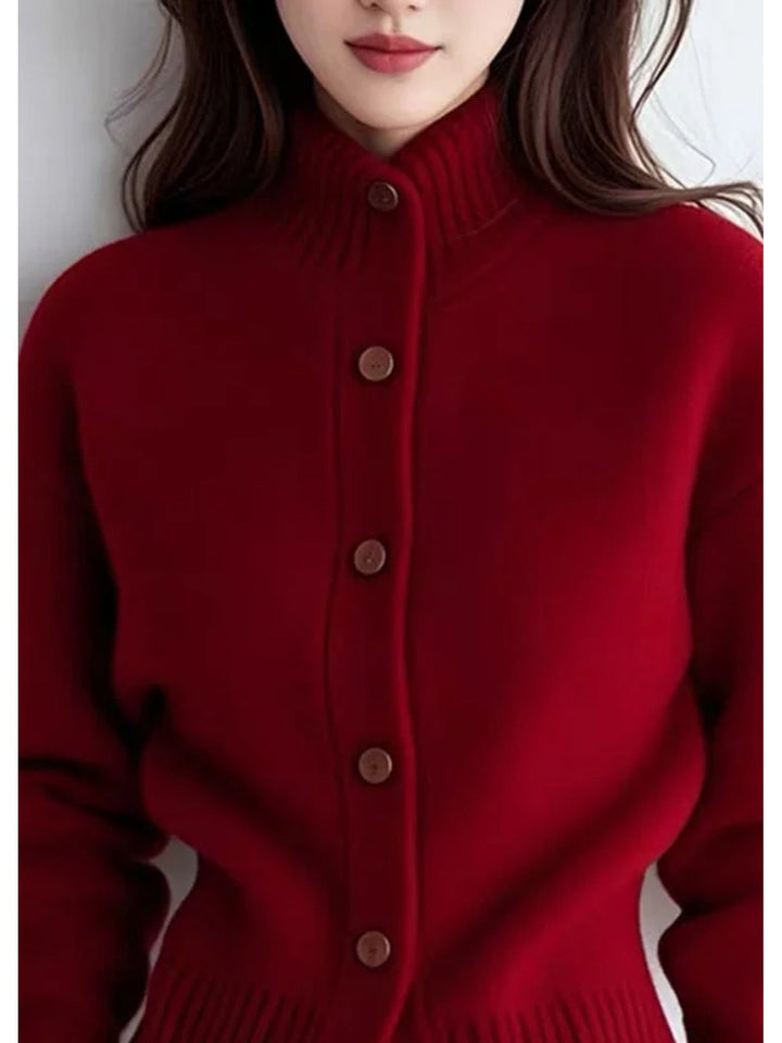 Margot | High-Neck Button Cardigan