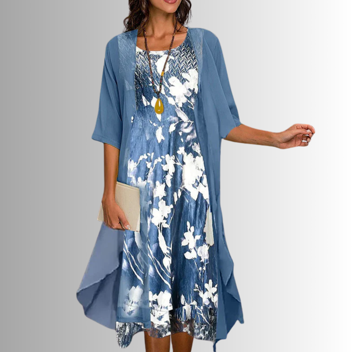Verena | Flowing Floral Two-Piece Dress