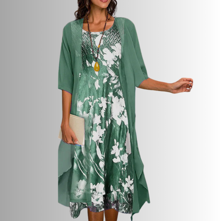 Verena | Flowing Floral Two-Piece Dress