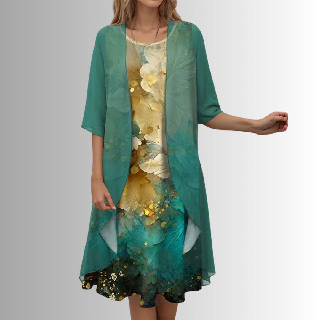 Verena | Flowing Floral Two-Piece Dress