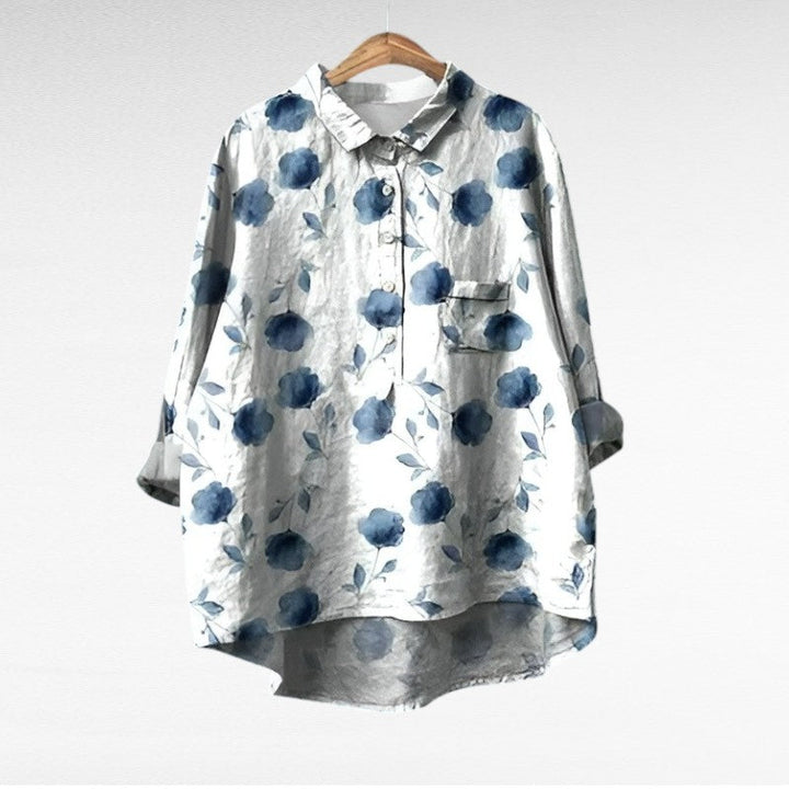 April | Classic Floral Collar Blouse