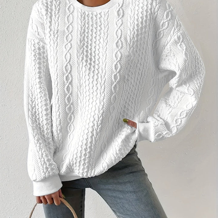 Joyce | Textured Cable-Knit Sweatshirt