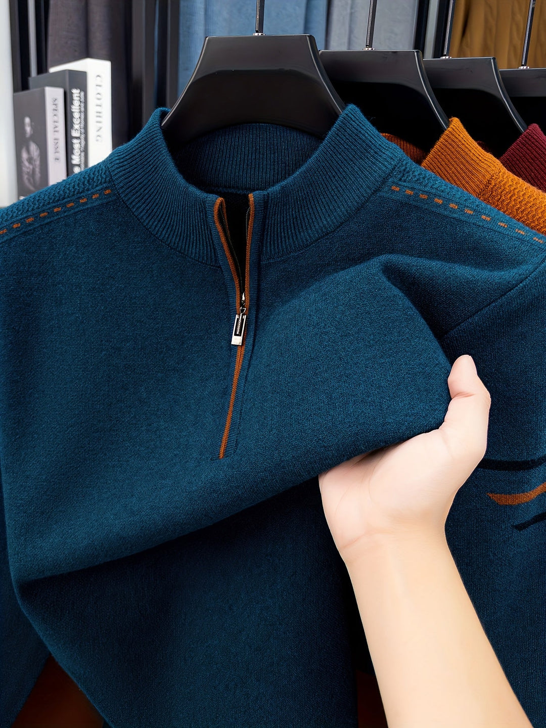 Nathan | Half-Zip Mock Neck Jumper
