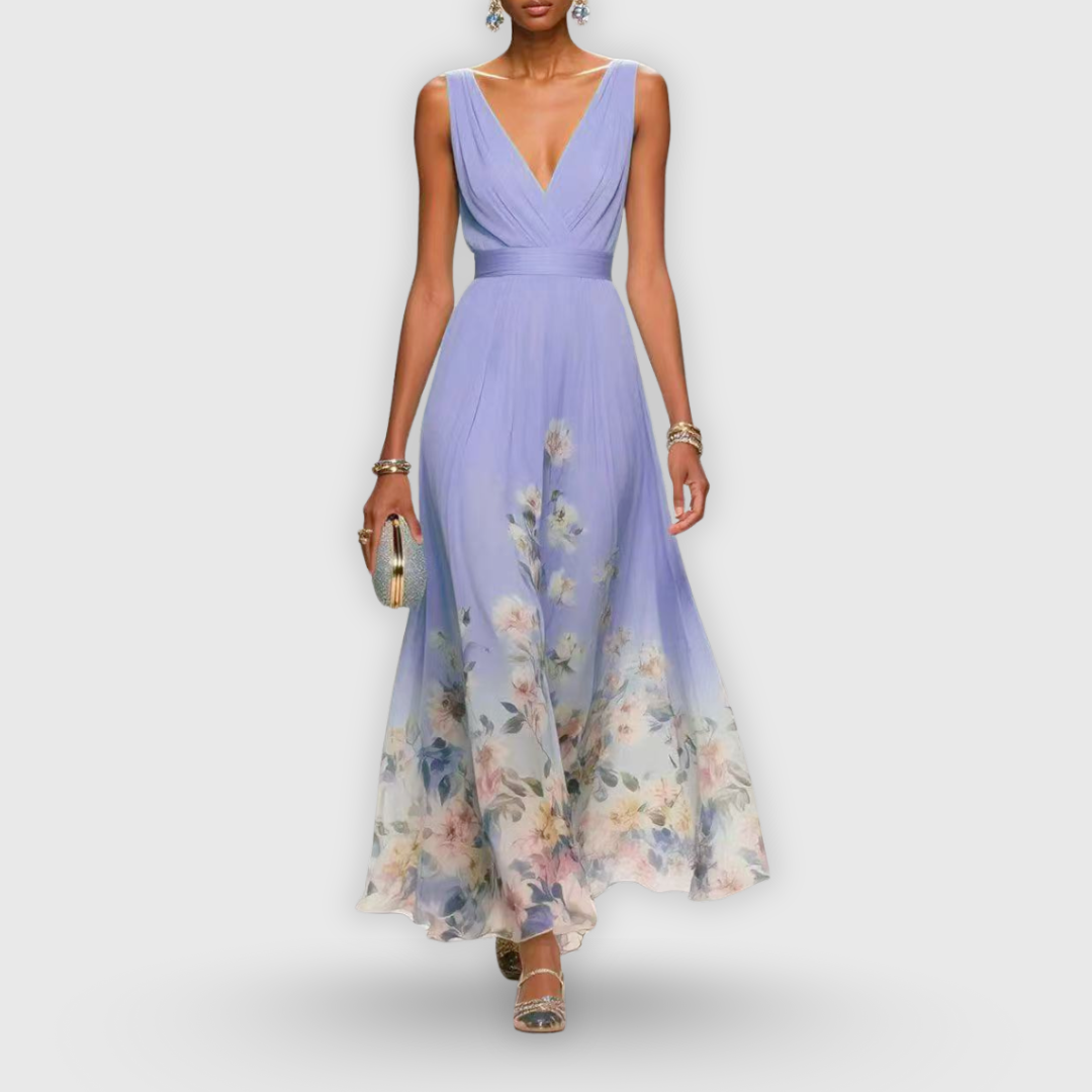 Colleen | Elegant Sleeveless Floral Dress