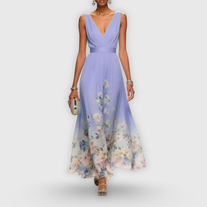 Colleen | Elegant Sleeveless Floral Dress