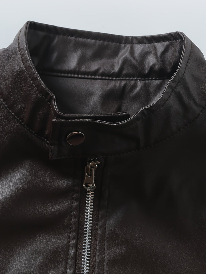 Roman | Stand-Collar Moto Jacket