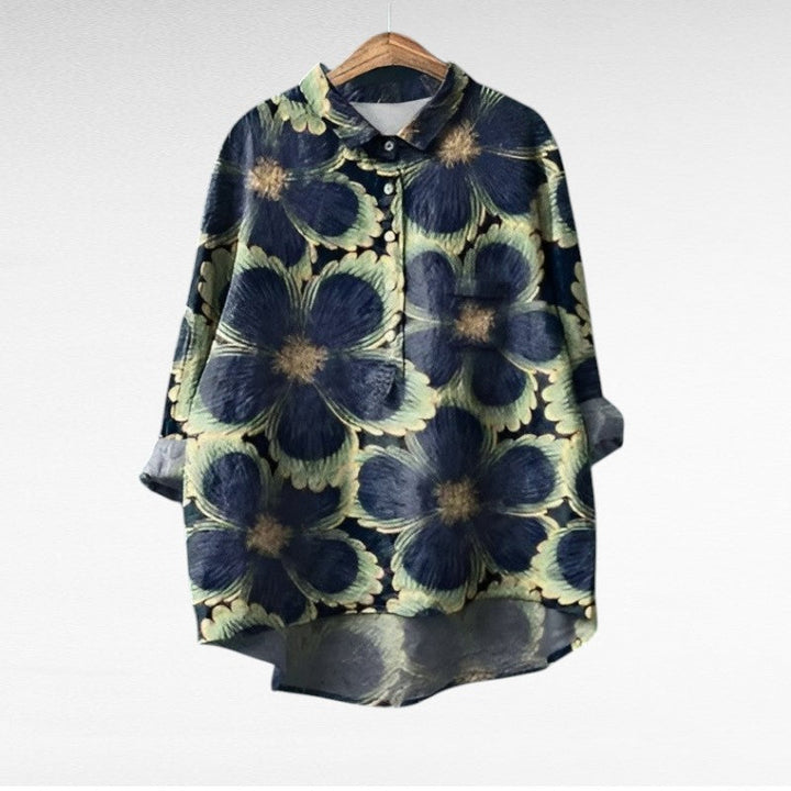 April | Classic Floral Collar Blouse