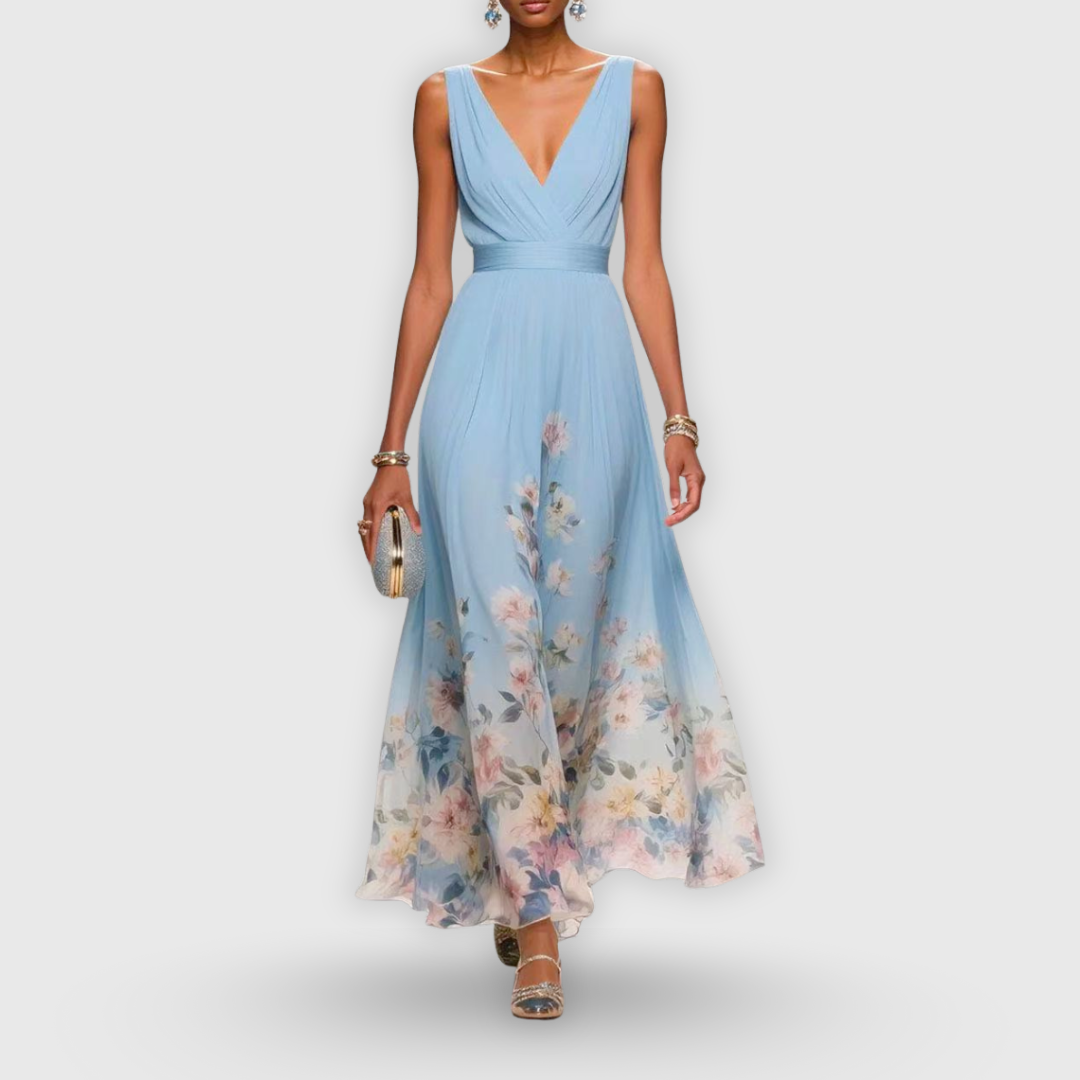 Colleen | Elegant Sleeveless Floral Dress