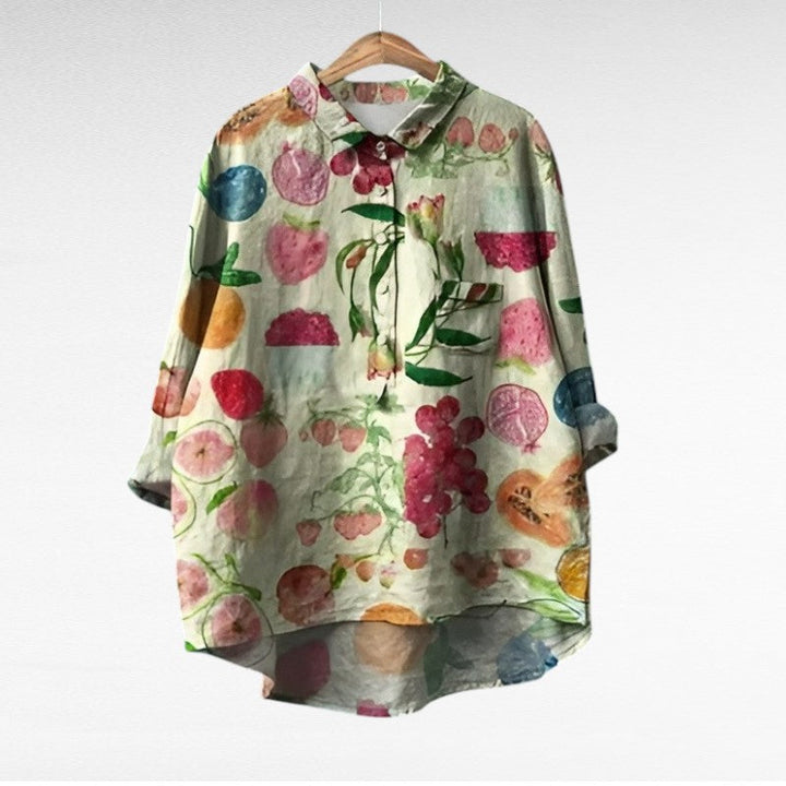 April | Classic Floral Collar Blouse