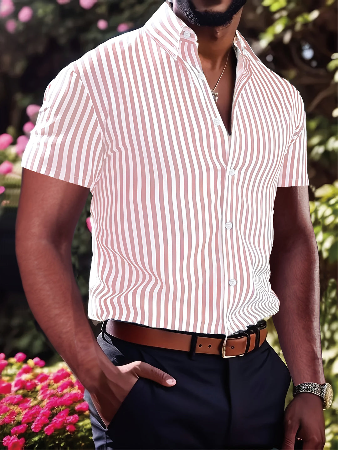 Grant | Refined Striped Short Sleeve Shirt