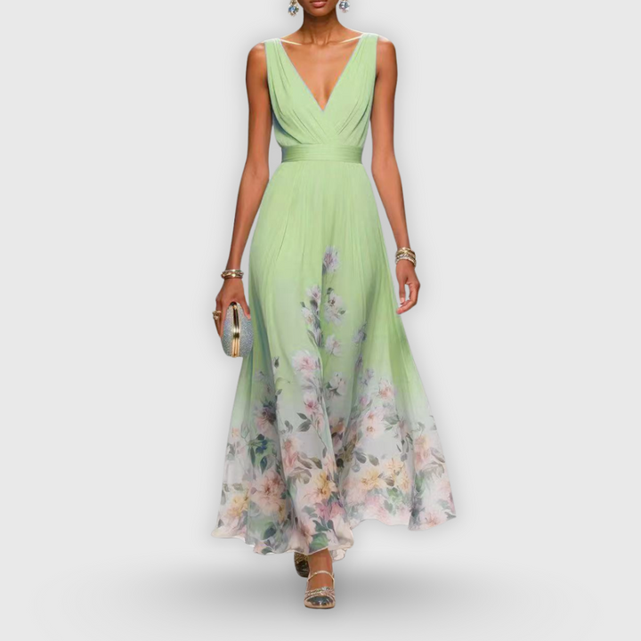 Colleen | Elegant Sleeveless Floral Dress