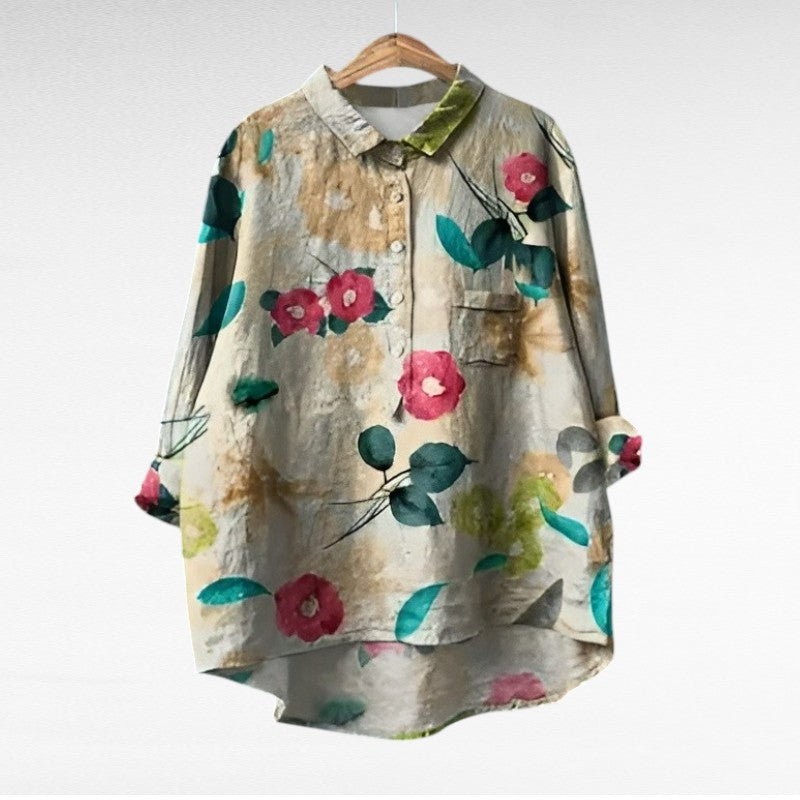 April | Classic Floral Collar Blouse