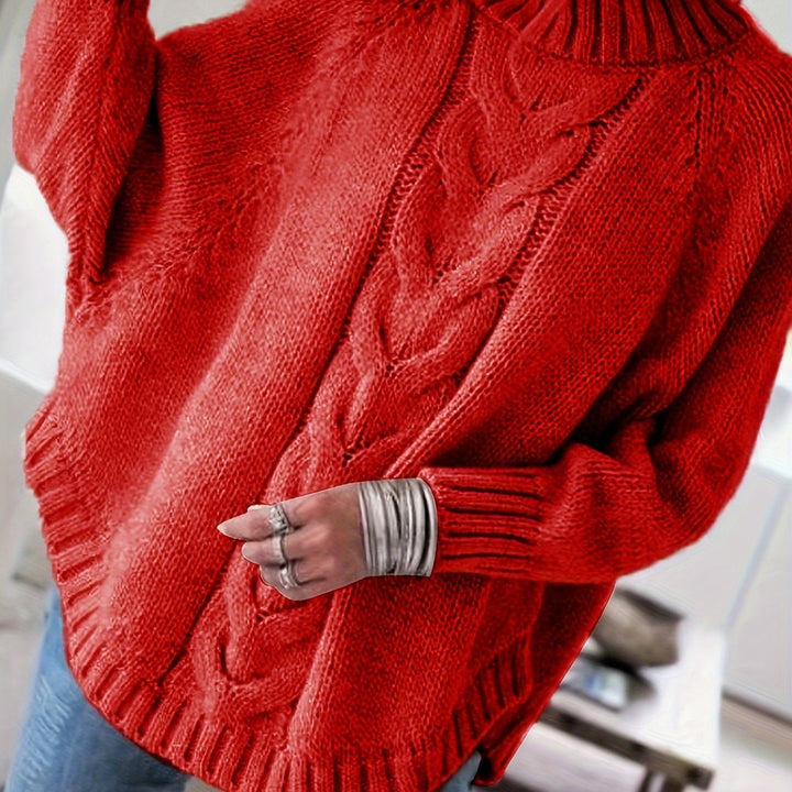 Gwendolyn | Cable-Knit High-Neck Jumper
