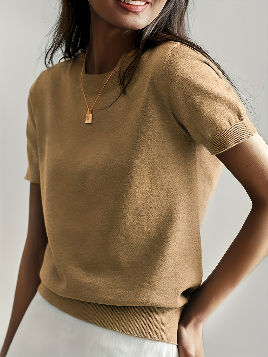 Harriet | Fine-Knit Short Sleeve Jumper