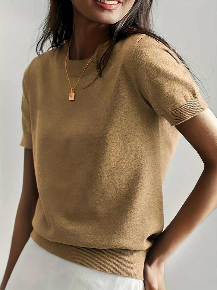Harriet | Fine-Knit Short Sleeve Jumper