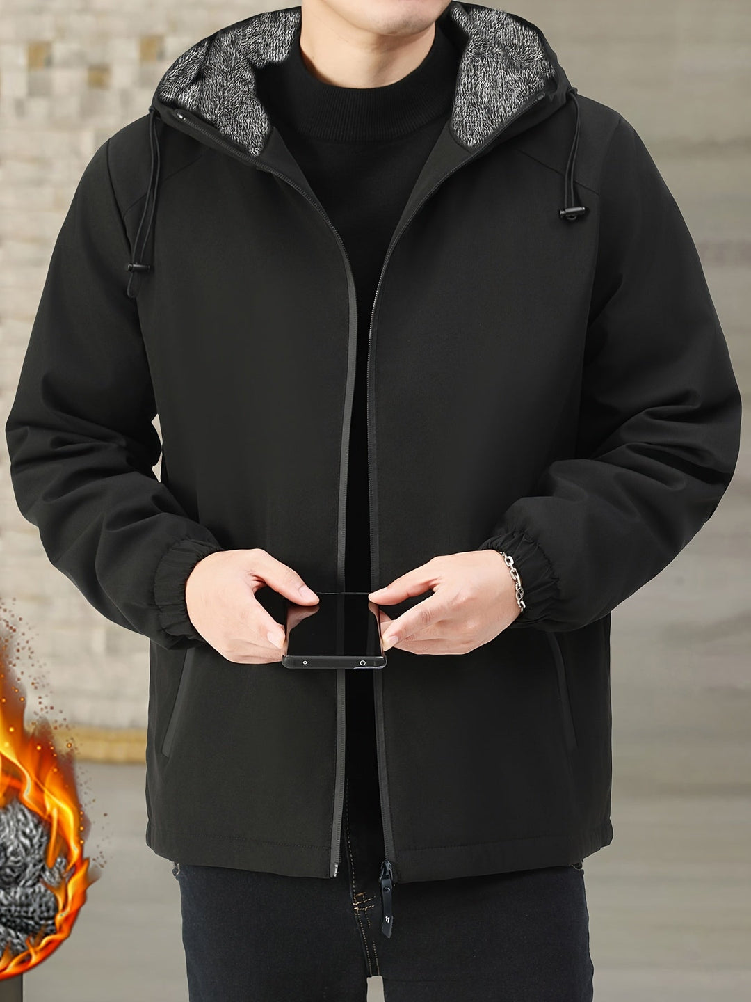 Victor | Cozy Fleece-Lined Hooded Jacket