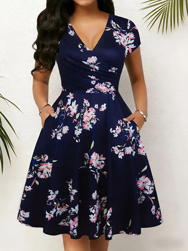 Katherine | Floral A-Line Pocket Dress