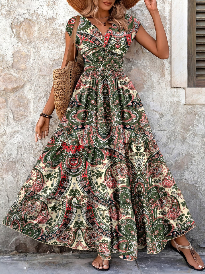 Roberta | Bohemian Paisley Maxi Dress