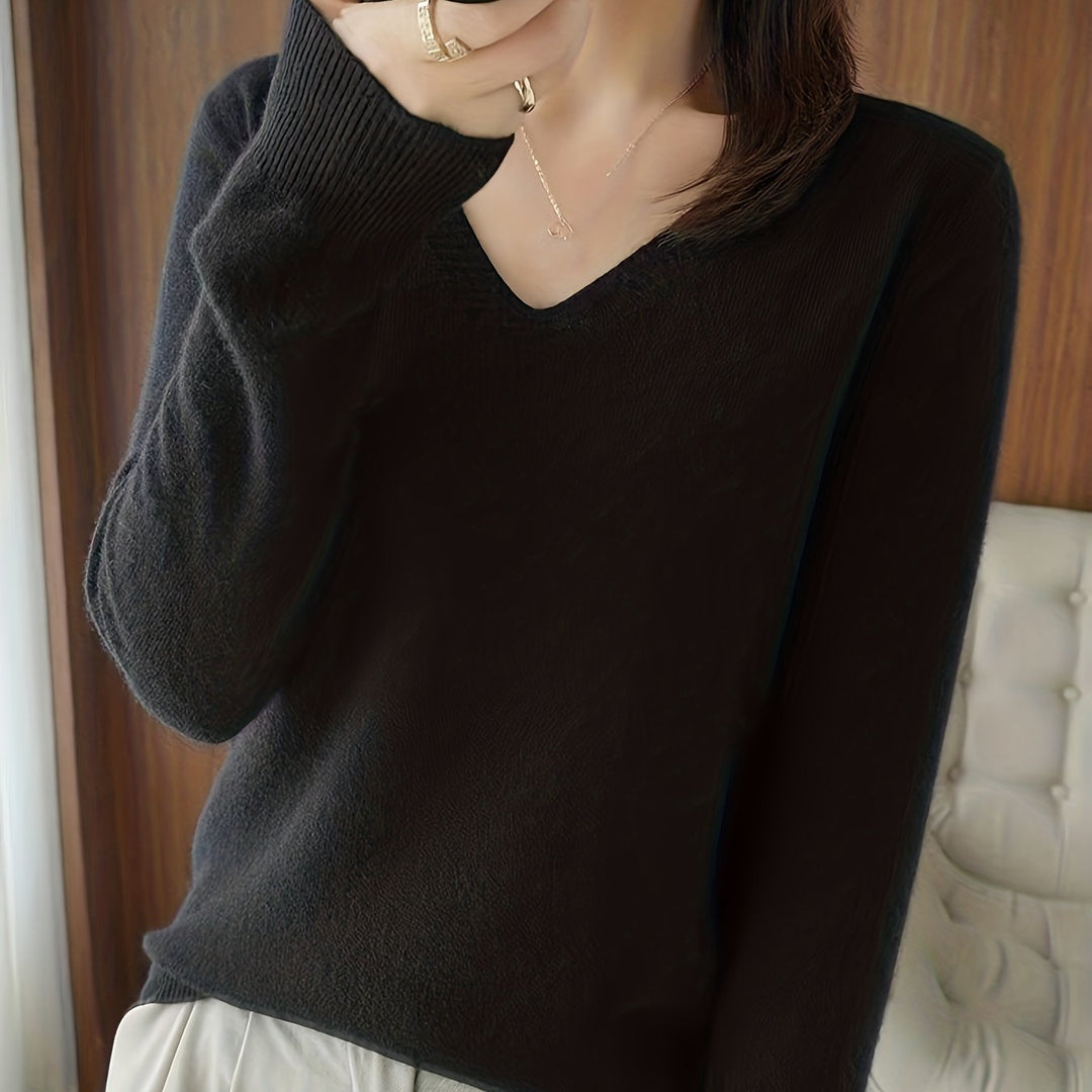 Selene | Soft V-Neck Jumper